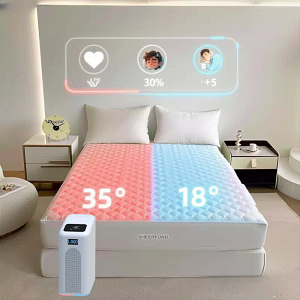 Dual heating and cooling mattress topper